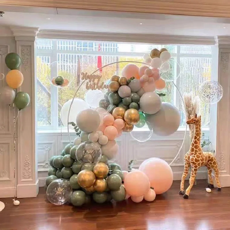 Wedding Birthday Arch Decoration Background Wrought Props Outdoor Lawn Round Backdrop Frame decor | Дом и сад