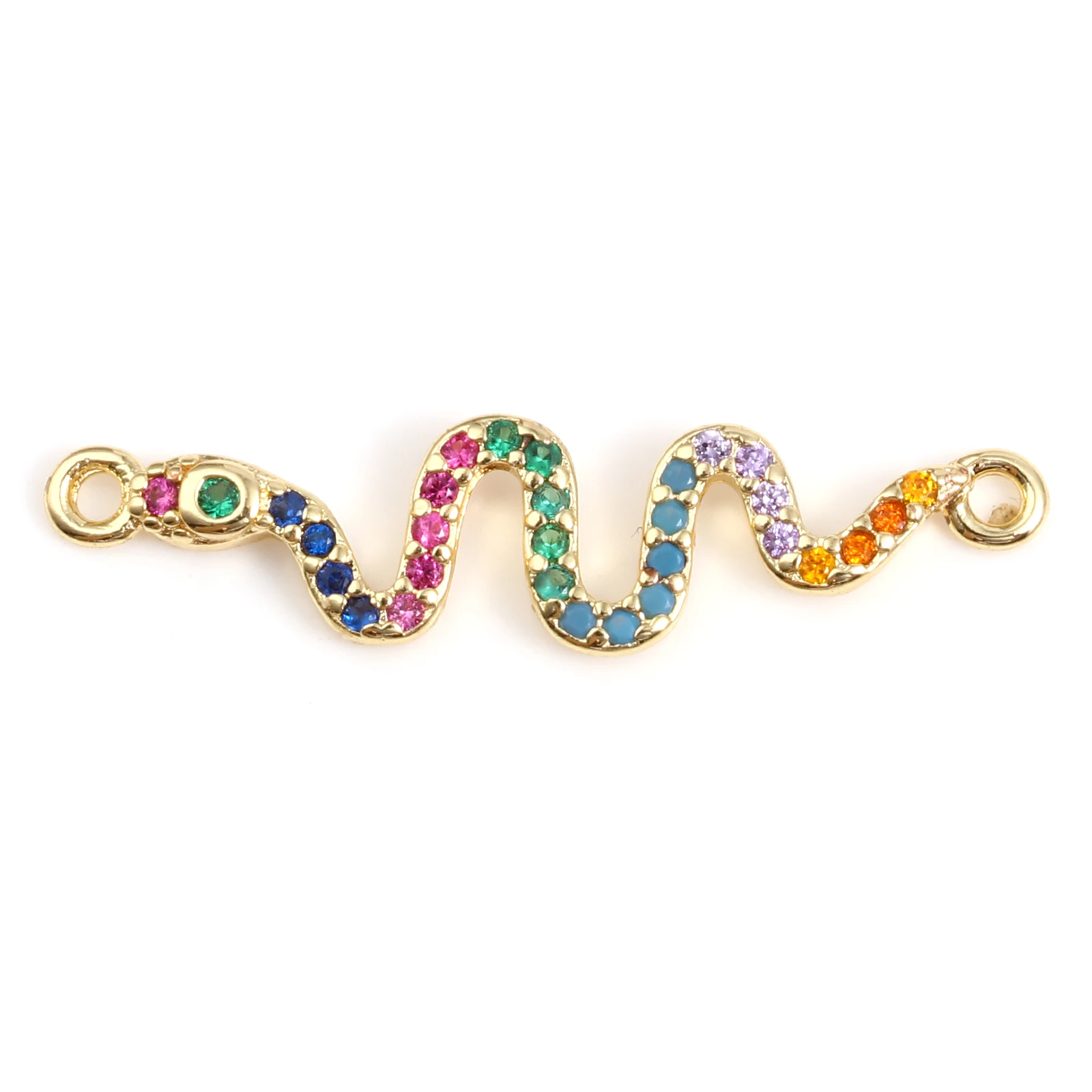 

Fashion Multicolor Rhinestone Animal Charms Pendant For Necklace Making Gold Plated Wing Pendant Bracelet