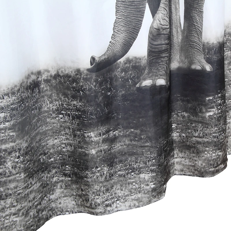 Плотная занавеска для душа из полиэстера с изображением слона | Дом и сад