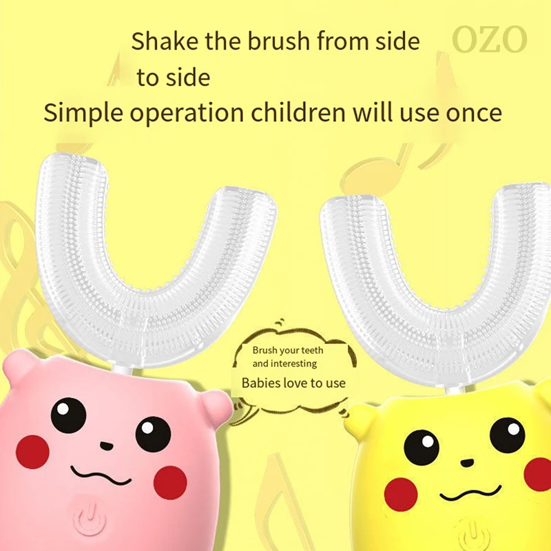 Sonic Kids Electric Toothbrush Cartoon Pattern Toothbrush Soft Silicone Brush Head Automatic Children Electric Tooth Toothbrush