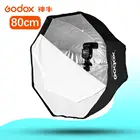 Софтбокс Godox для фотостудии, 80 см, 31, 5 дюймов, переносной восьмиугольный фотовспышка, Вспышка Speedlite, зонт, софтбокс, отражатель Brolly