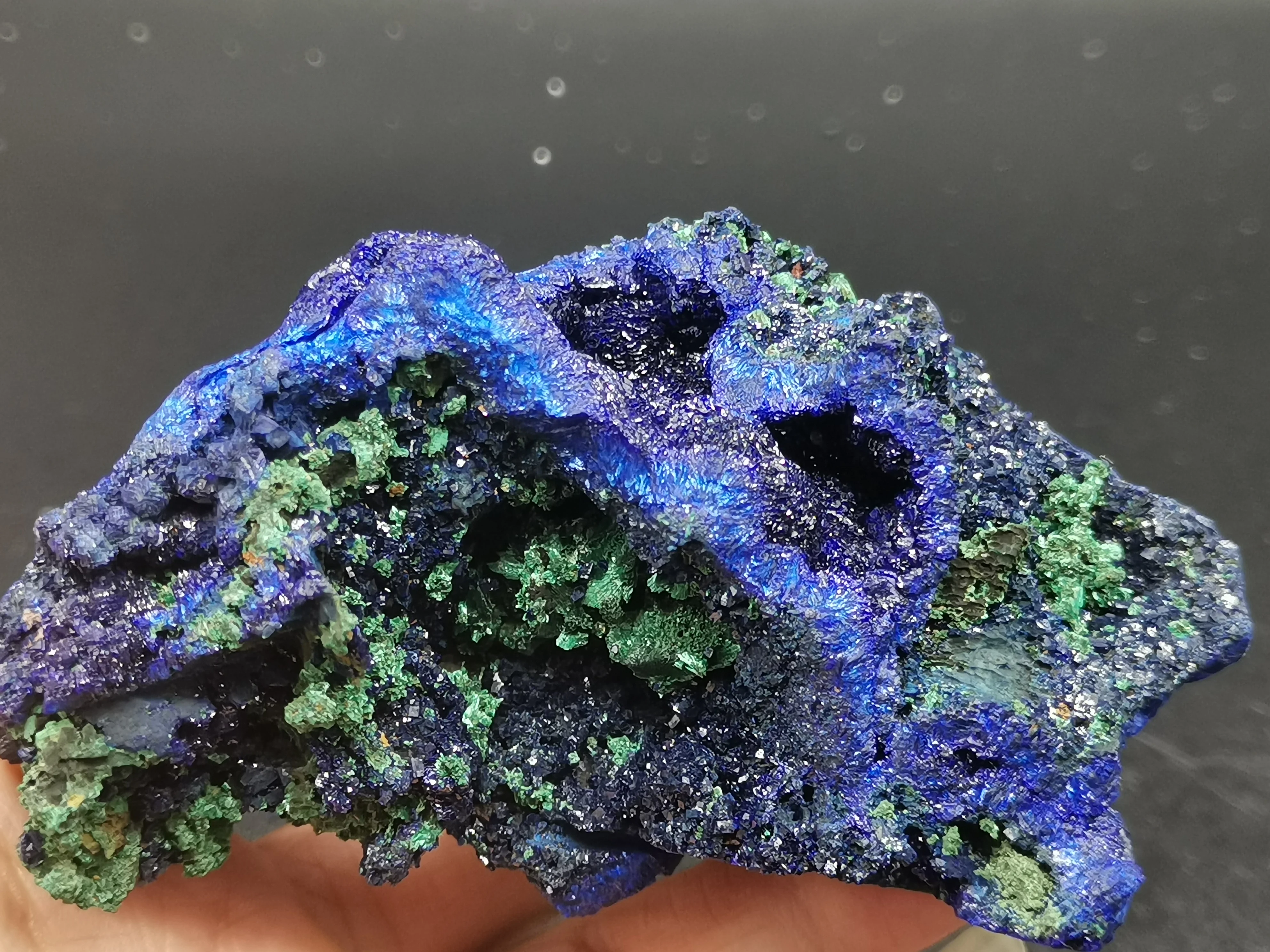 

192.1gRare natural quartz crystal natural azurite Malachite gemstone paragenetic stone aural energy healing mineral samples
