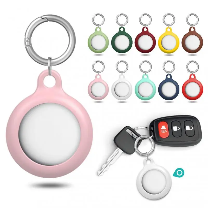 

2021 New For Apple Airtags Liquid Silicone Protective Sleeve For Apple Locator Tracker Anti-lost Device Keychain Protective Case