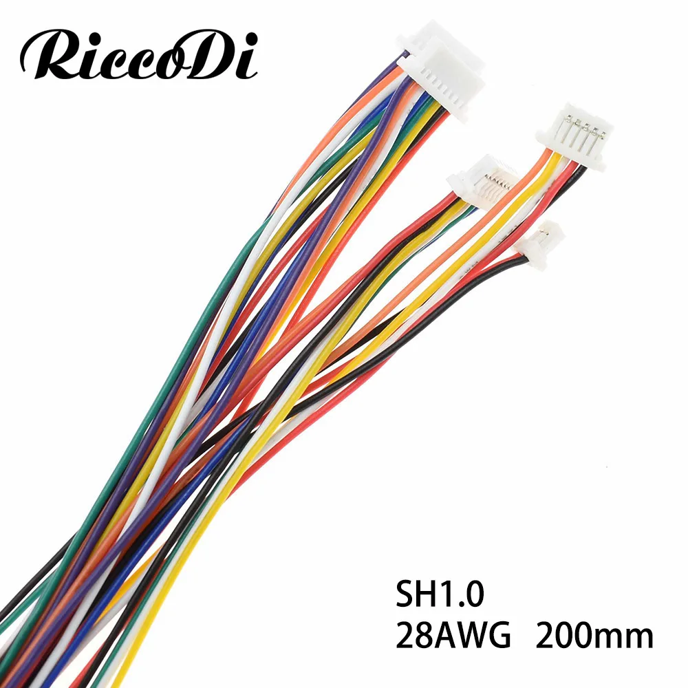 5 10 шт. коннекторы для кабелей SH 1 0 28AWG 200 мм SH1.0 JST 2/3/4/5/6/7/8 Pin|Соединители| |