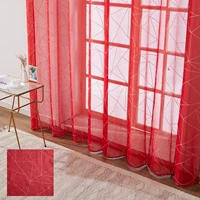 white curtain tulle curtains for living room christmas decor bedroom geometric curtains for kitchen finished window treatment