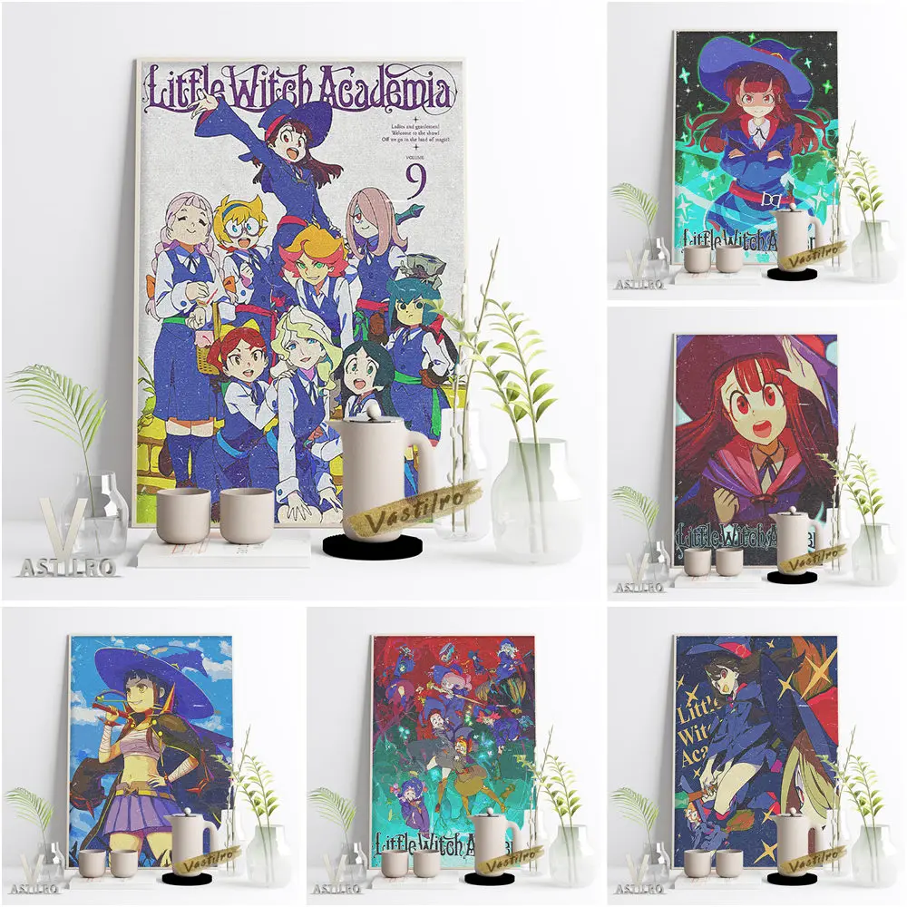 

Little Witch Academia Animated Movie Poster Japan Cartoon Comic Art Prints Modern Minimalist Children Room Wall Decor Kids Gift