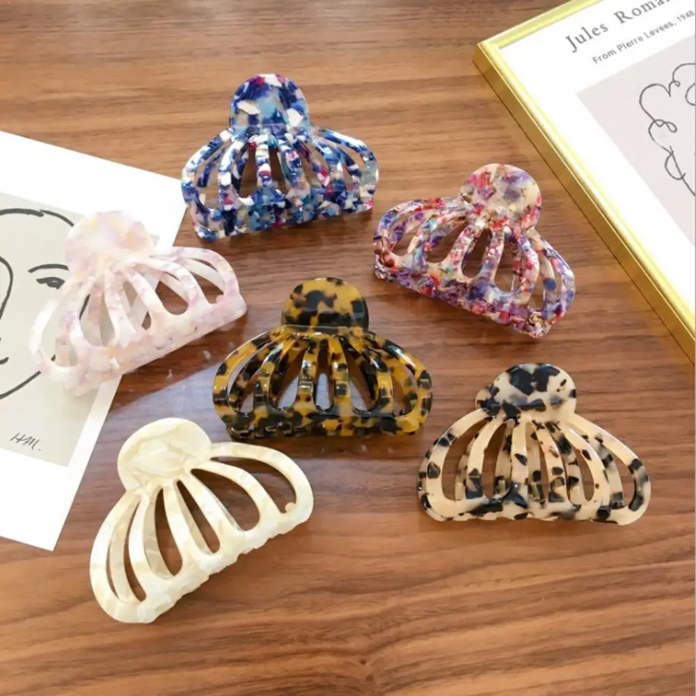 

New Fashion Acetate Hair Accessories Korean Version Large 9cm Catch Clip Girl Hair Clip Temperament Hollow Hair Claw