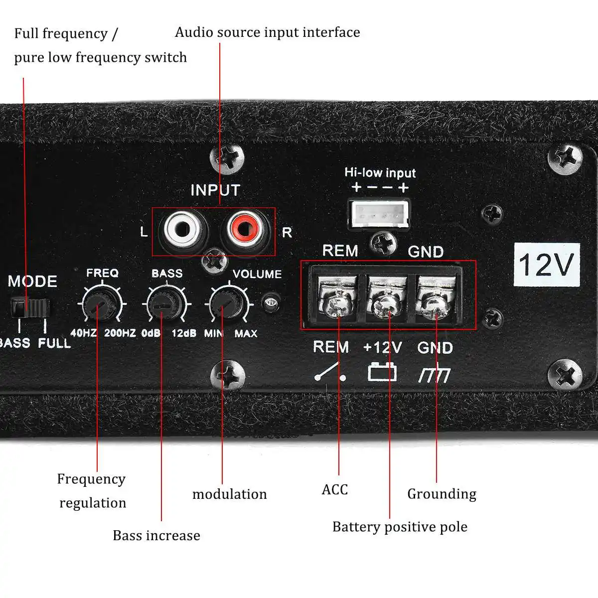 8 &quot12 в 600 Вт автомобильный усилитель сабвуфер автомобильная аудиосистема тонкий