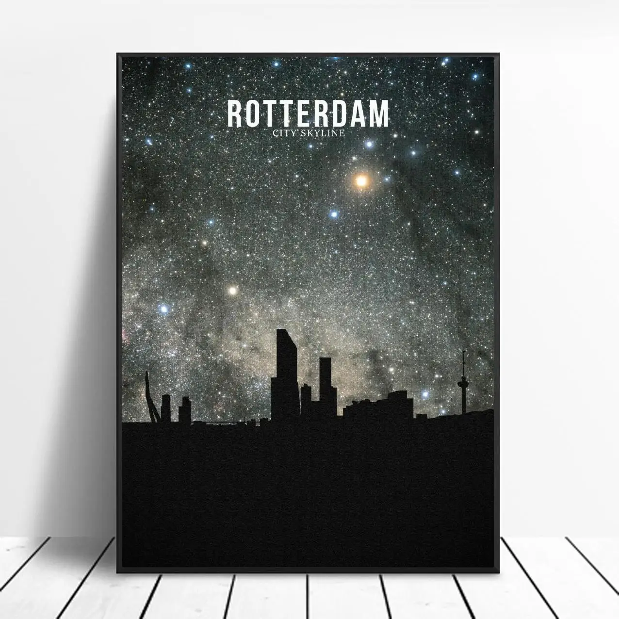 Настенный плакат с изображением звездного города Роттердама современный холст