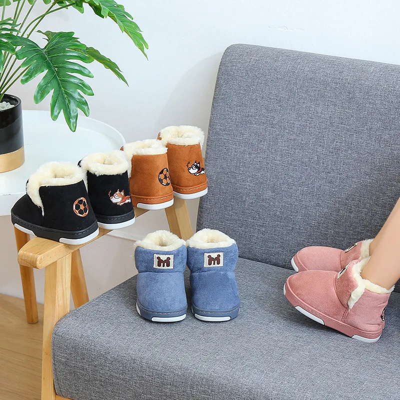 Русские зимние детские теплые ботинки для девочек обувь Детские длинные