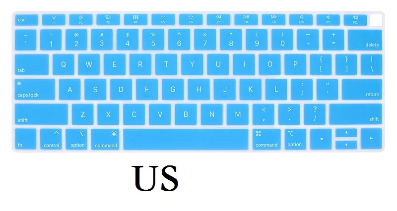 US-Blue Кожа клавиатуры для Macbook Air 13 A1932, Силиконовая Водонепроницаемая защитная пленка - Color: US-Blue