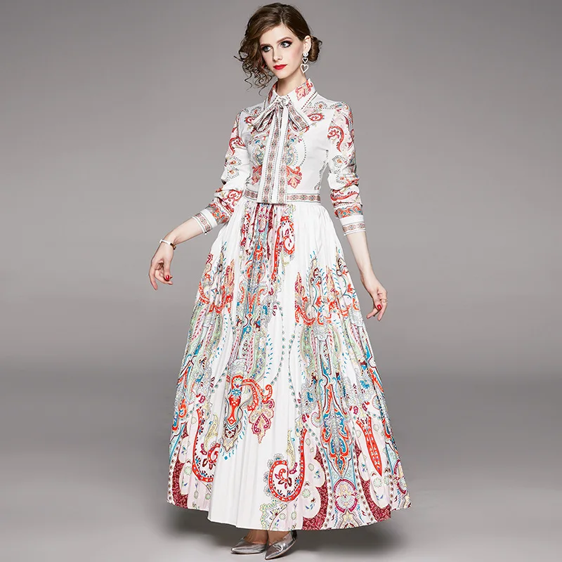 Роскошное модное подиумное осеннее платье с поясом женское элегантное винтажное