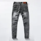 Мужские джинсы, деловые повседневные узкие прямые джинсы, Стрейчевые джинсовые брюки, Классические ковбойские джинсы 38