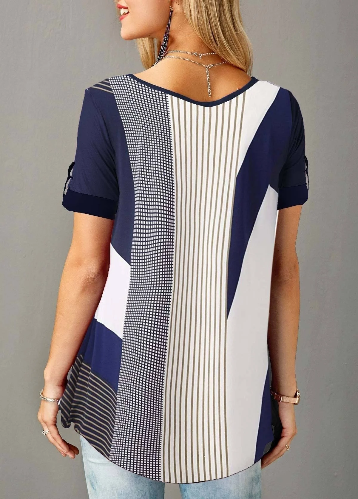 

Summer Women Loose Casual Printed Round Neck Short Sleeves Plus Size T Shirts Summer Tops