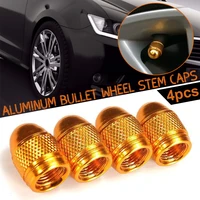 4pcs aluminum bullet car truck air port cover tire rim valve wheel stem caps new car styling decoration auto tires accessories