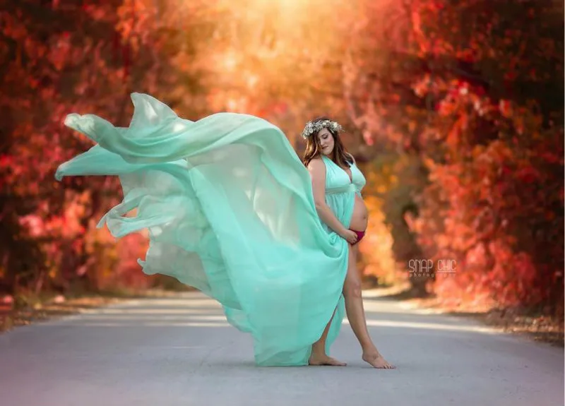 Длинное шифоновое платье для беременных фотосессия реквизит фотосессии по