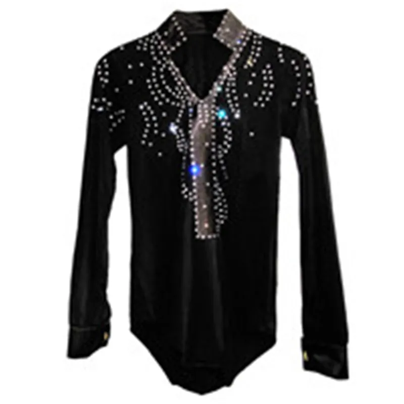 

New Arrival Man Ballroom Dance Tops Long Sleeve Latin Shirts Men Dance Shirt Jazz/Waltz/Tango Dancewear men Latin Dance