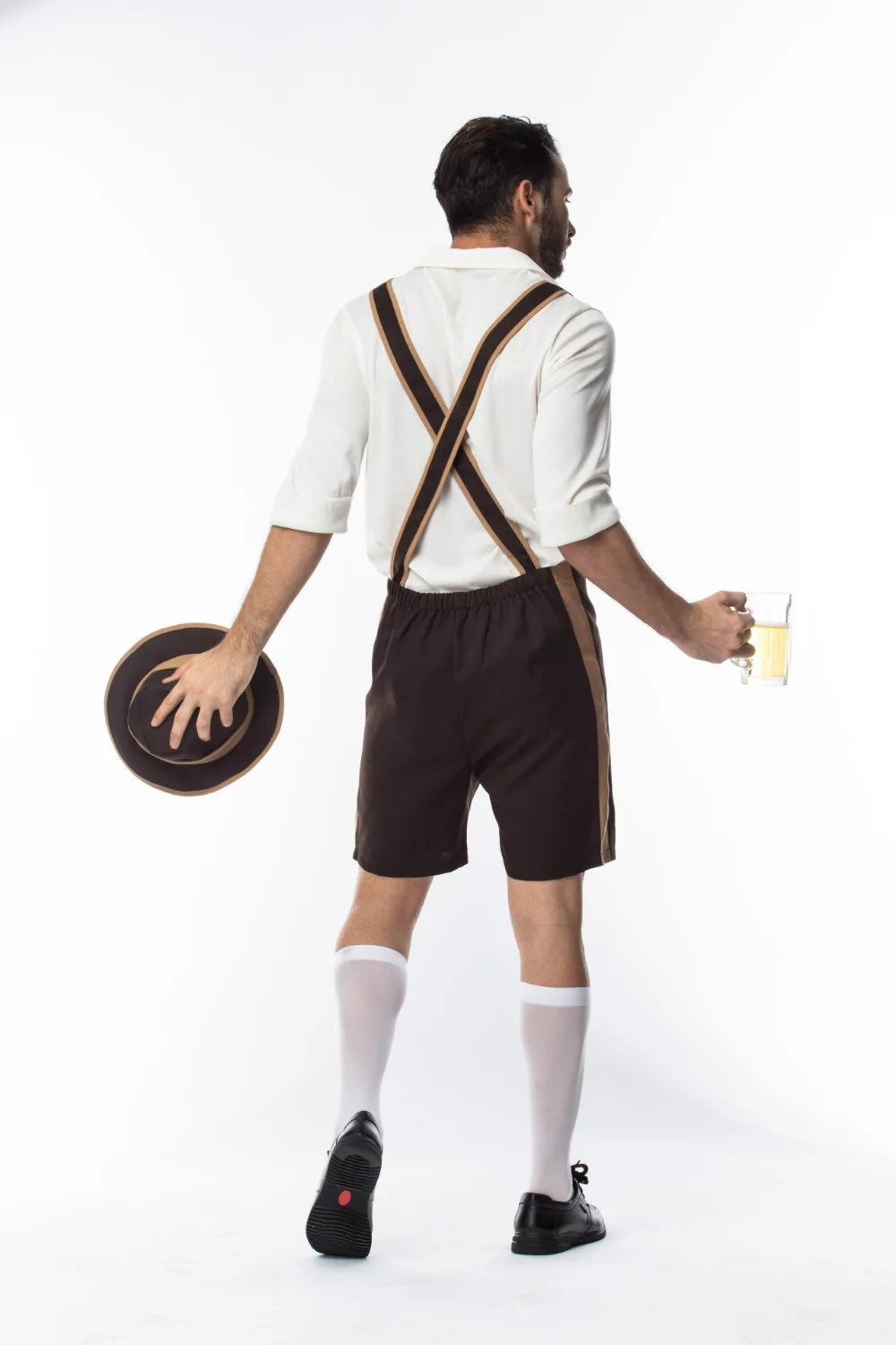 

2020 New Style Adult Male Traditional Oktoberfest Costume Lederhosen Bavarian Octoberfest German Beer Men's Costume for Sale