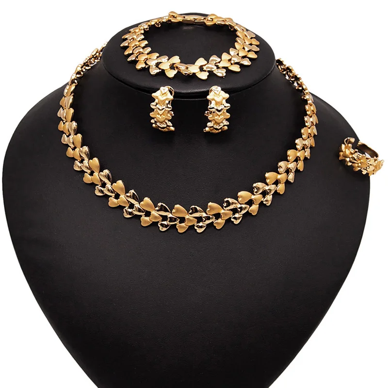 

Yulaili Top Quality African Wedding Jewelry Nigerian Bridal Heart Shape Necklace Fine Jewellery Free Shipping
