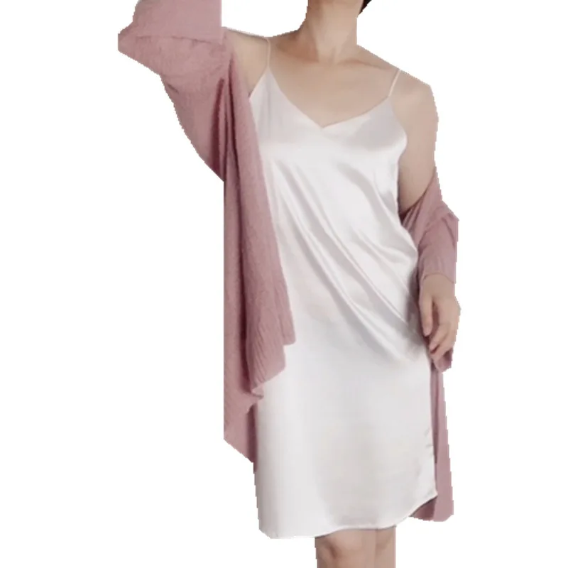 Женская атласная майка длинное атласное платье короткий топ кружевной белый