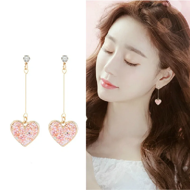 Корейский модный симпатичный блестки любовь темперамент простой