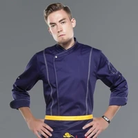 long sleeve chef clothes uniform restaurant kitchen cooking chef coat waiter work jackets professional uniform overalls