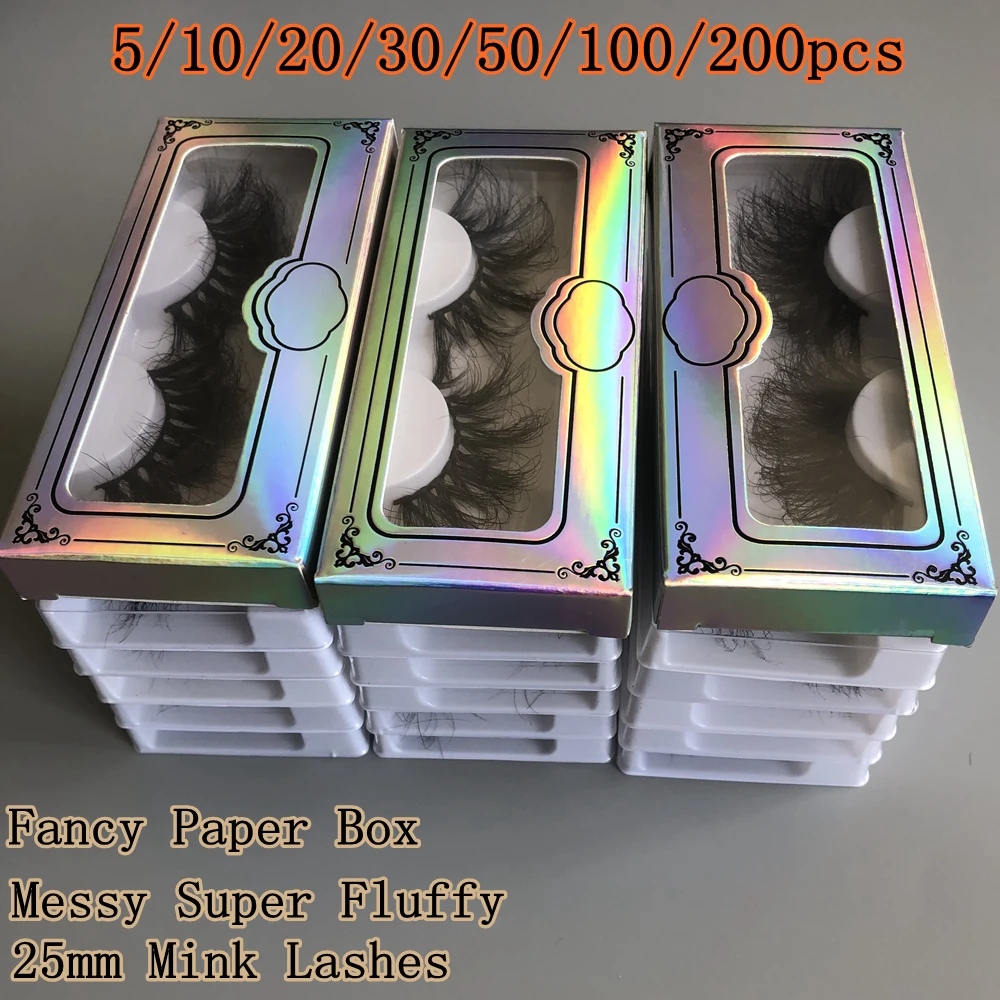 

Mikiwi 25 mm Mink Eyelashes Fluffy Lashes Dramatic Messy Long False Eyelash Makeup Wholesale 25mm 3d Mink Lashes With Packaging