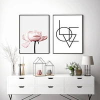 peony flower wall art love print modern art posters blush pink canvas prints painting nordic pictures living room home decor