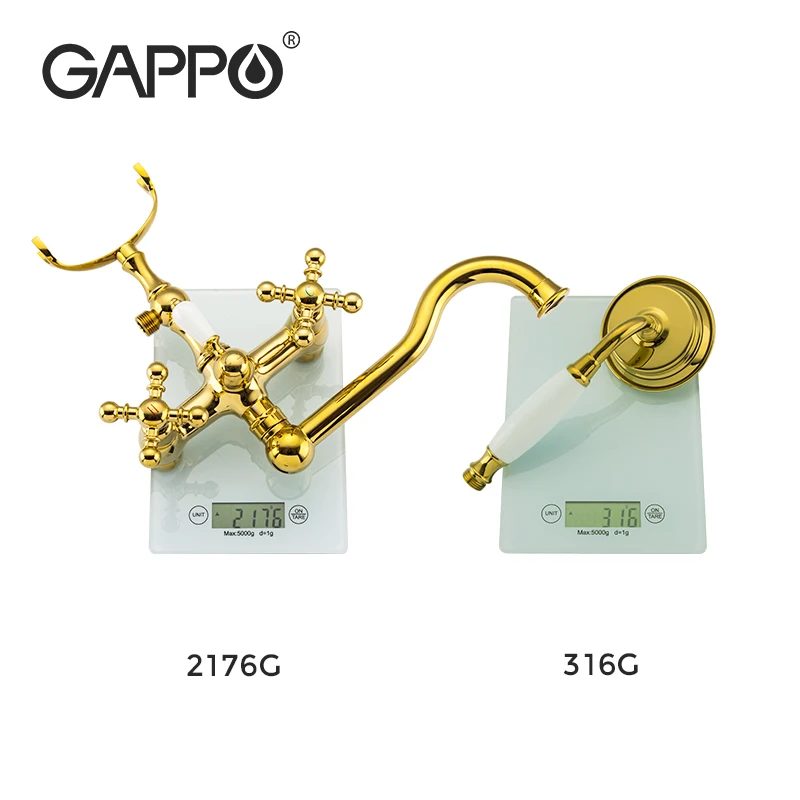 

GAPPO Luxury Bathtub Faucet Gold Bath Tub Faucet Brass Waterfall Hot Cold Bathroom Shower Faucet Mixer Robinet Baignoire G3289-6