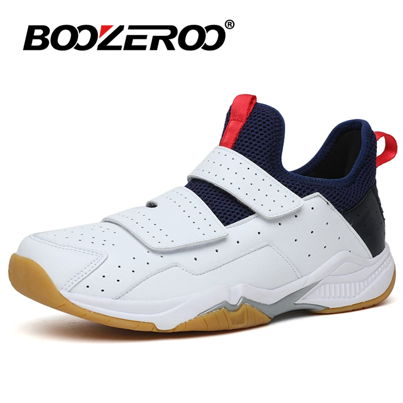 

Professional Men Badminton Shoes High Quality Breathable Hook&loop Women Tennis Sneakers Size 36-45