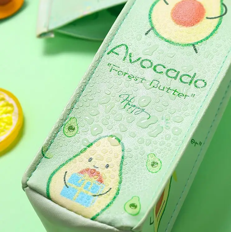 Милый милый чехол для карандашей с изображением молока авокадо искусственный