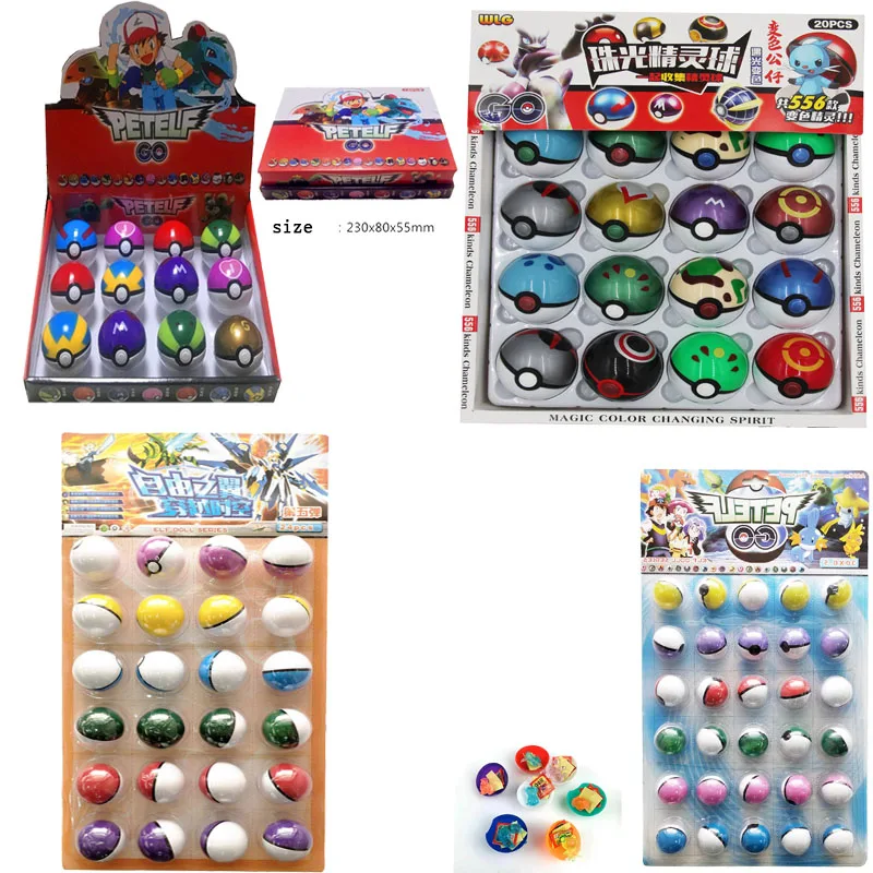 

30pcs Takara Tomy Glow Pokemon Pet Elf Ball Pikachu Variety Styles Toy Pokemons Toys Poke Kids Figures Hot Home Decoration Gift