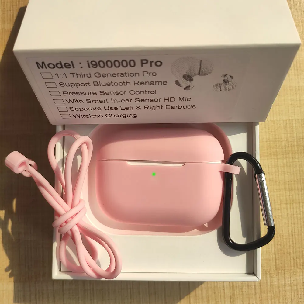 Pink case I900000 Pro Tws беспроводные наушники 1:1 Air 3 Датчик давления Bluetooth наушники H1 чип Pk i500 i1000 i9000 i50000 tws - Цвет: Pink case