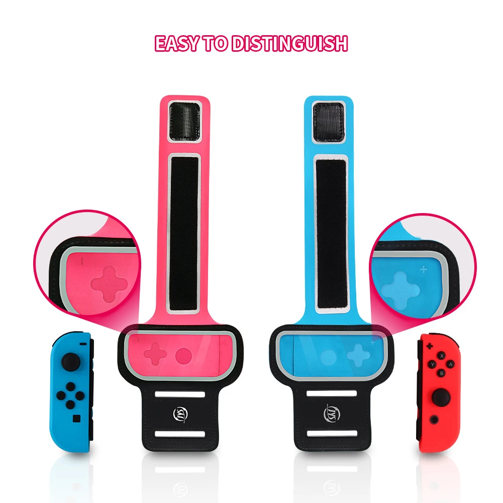

1 Pair Of New Adjustable Bbracelets Suitable For Switch Game Controller Just Dance Wristbands Lightweight Soft And Comfortable