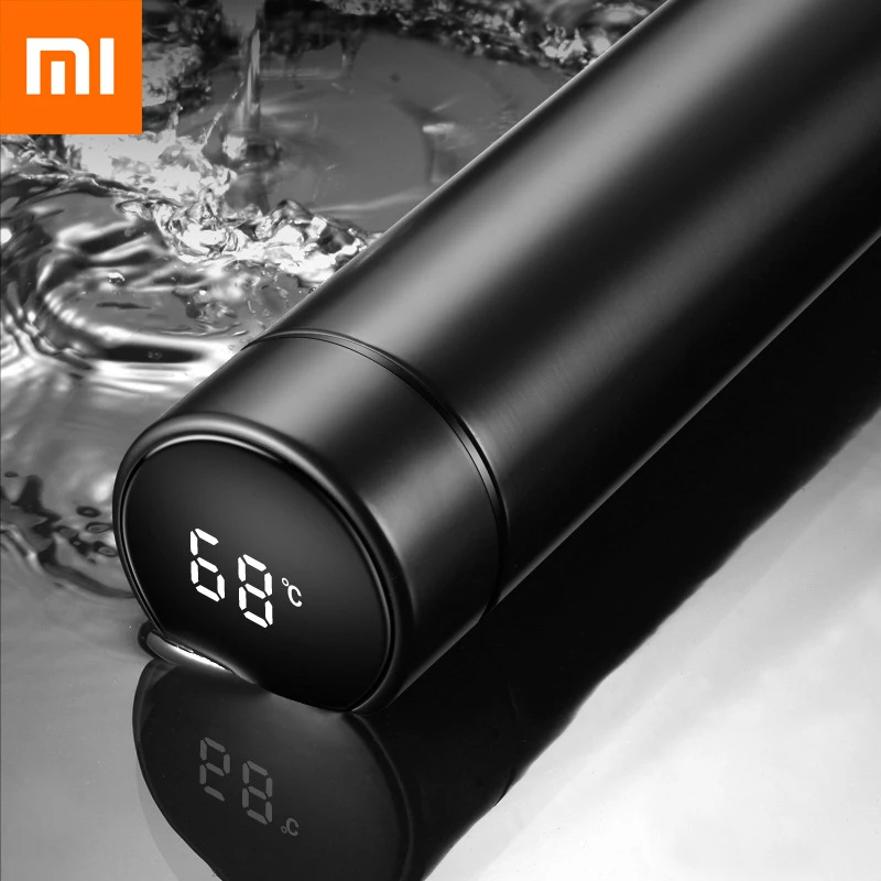 Новая светодиодная умная изоляционная чашка Xiaomi 500 мл Цифровой температурный