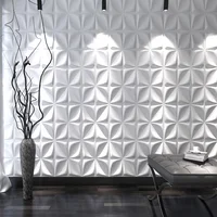 Home Decor  Panel 50x50cm 3D Art Plaster Cutting Geometric Diamond Carved Wood Adhesives Bottom Wall 3D Wall Sticker 10pcs/lot