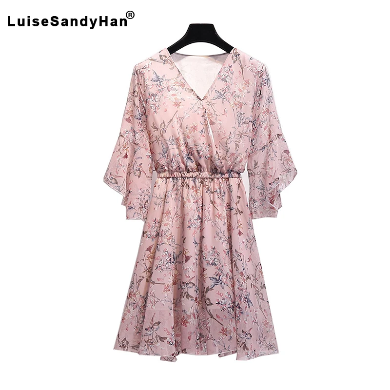 Женское летнее платье с цветочным принтом маленькое шифоновое для девочек