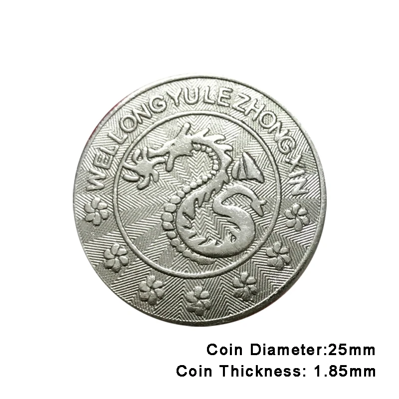 100 шт аркадная игра монета жетон Дракон из нержавеющей стали монеты Жетоны для