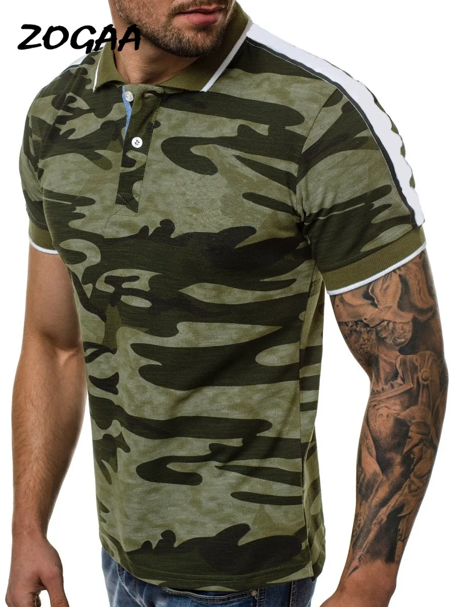 

2019 summer foreign trade men's Lapel T-shirt 3D digital printing camouflage European Short Sleeve men's Polo