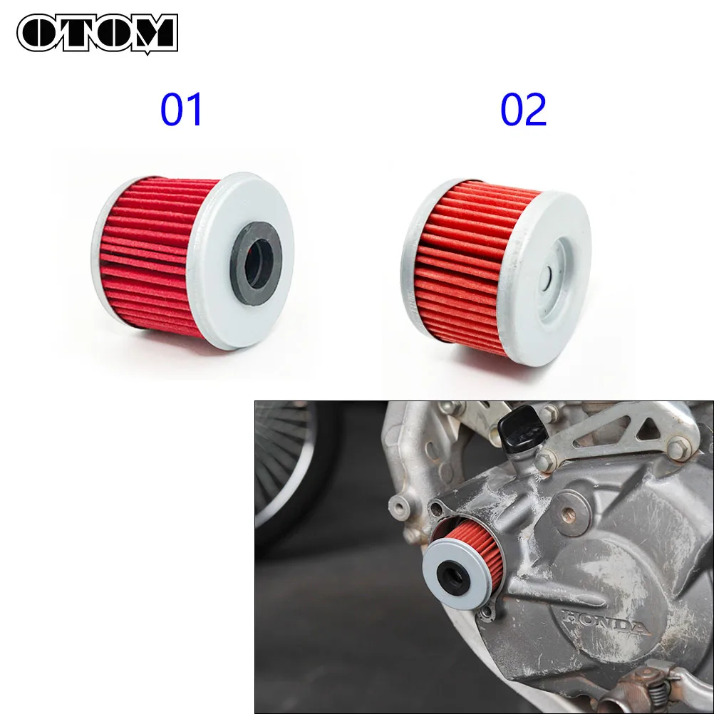 

OTOM очиститель масляного фильтра двигателя мотоцикла, Высококачественная фильтрующая бумага для HONDA CRF 150R 250X CRF450L CRF450RX, очиститель топливного фильтра