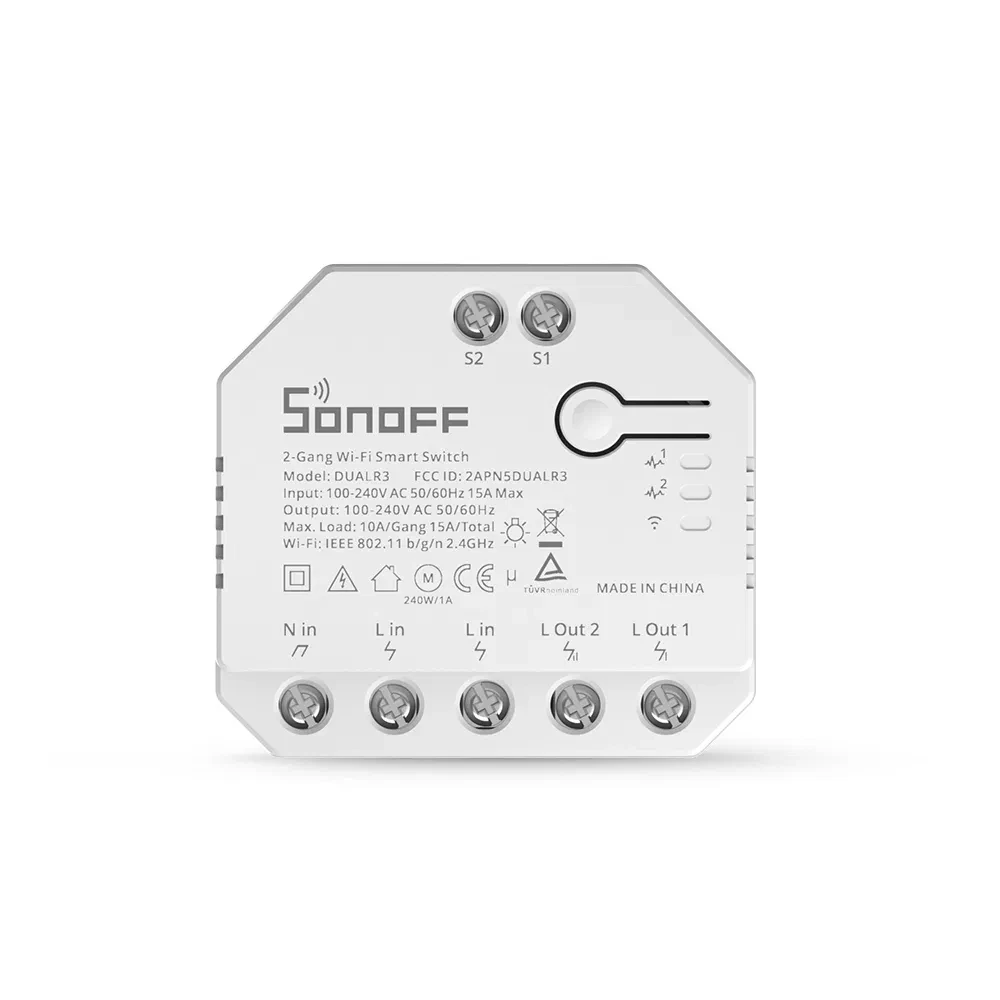 Двойное реле Sonoff R3 с измерением мощности умный Wi-Fi переключатель сделай сам