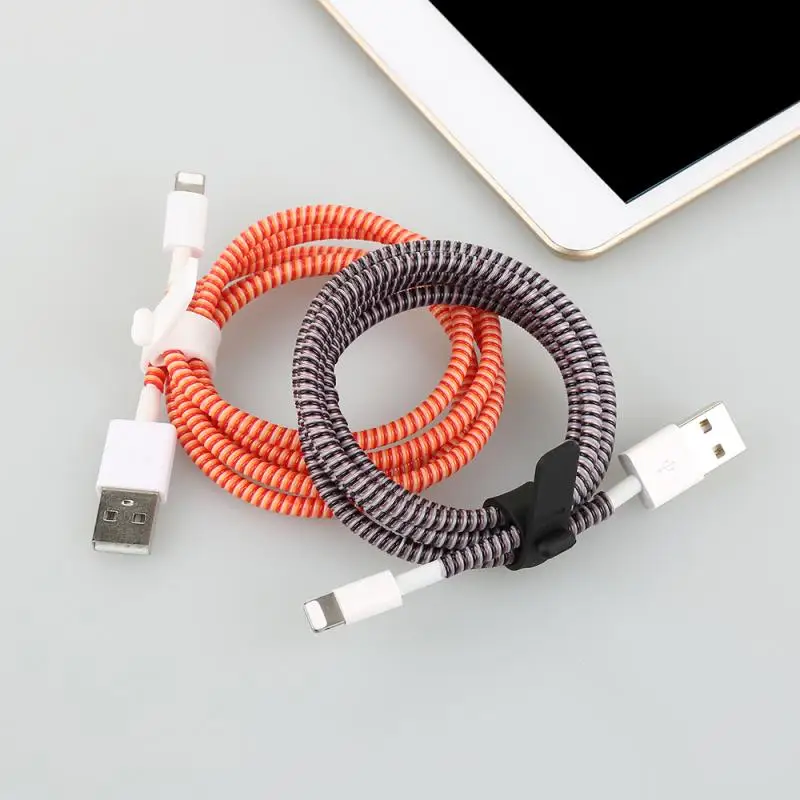 

Cable USB Protector For Iphone Headphone Dust Proof Winder Rope Protection Spring Earphone Cover Protector Cable Winder