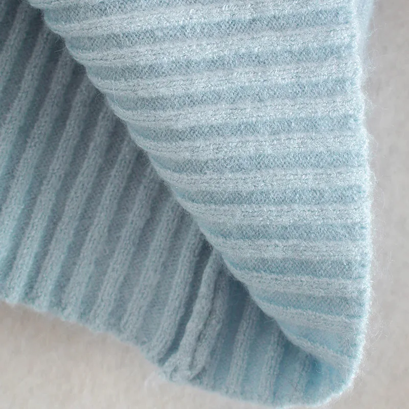 

2020 Autumn Women's Polo Sweater Cropped Jumper Female Cardigan Knitted Long Sleeve Vintage Skinny Knitwear Solid Zipper Sweater