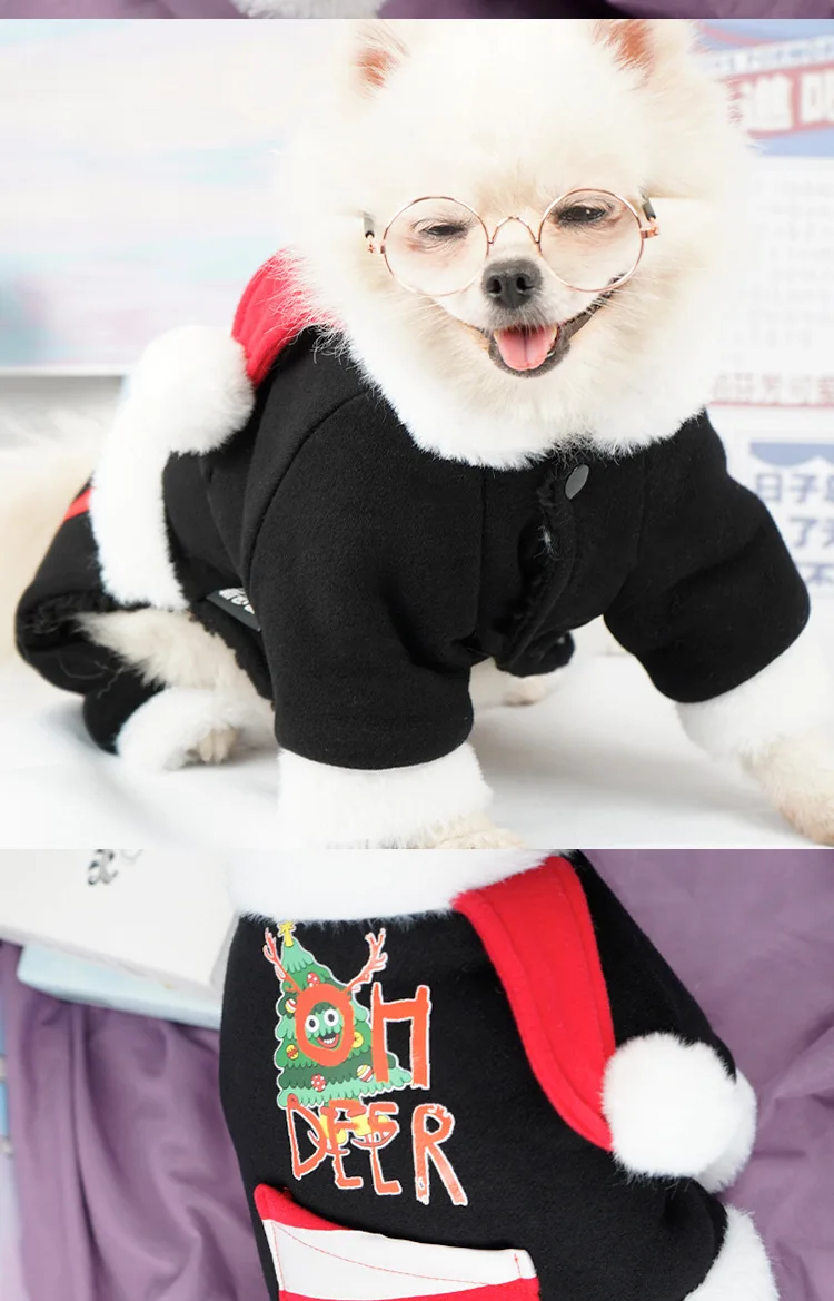 

Christmas Pet Costume for Small Dogs Cats Winter Puppy Cat Clothes Chihuahua Teddy Dog Christmas tree Coat honden kleding