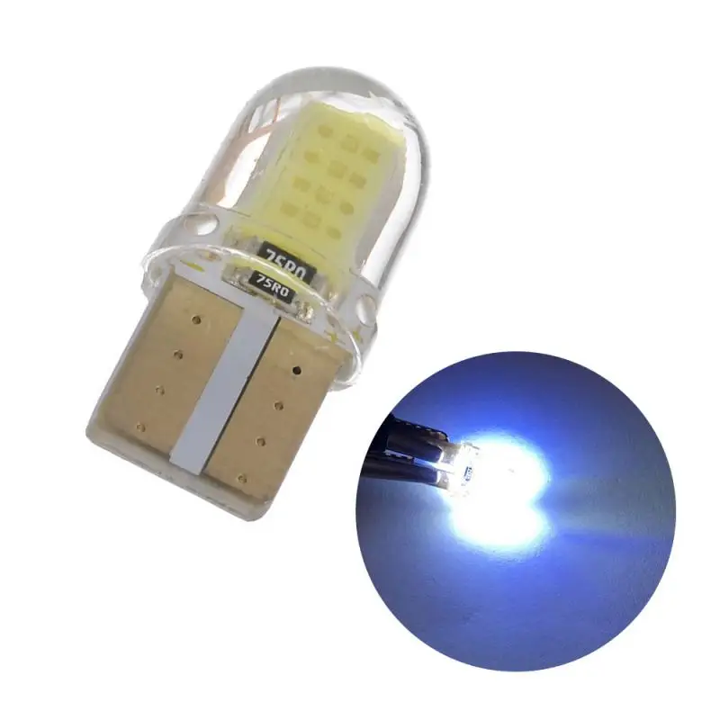 2/4 шт. 194 T10 W5W светодиодный автомобильный светильник супер яркий COB LED