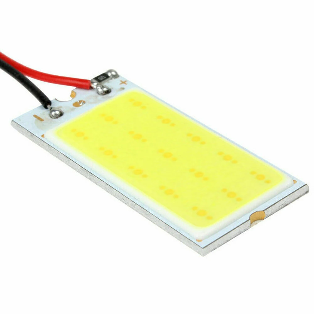 

5pcs / 10pcs White Cob 15Led Flat Car Interior Dome Bulb T10 Color Light 12v Light Via Panel Ceiling Lights Interior Lamp