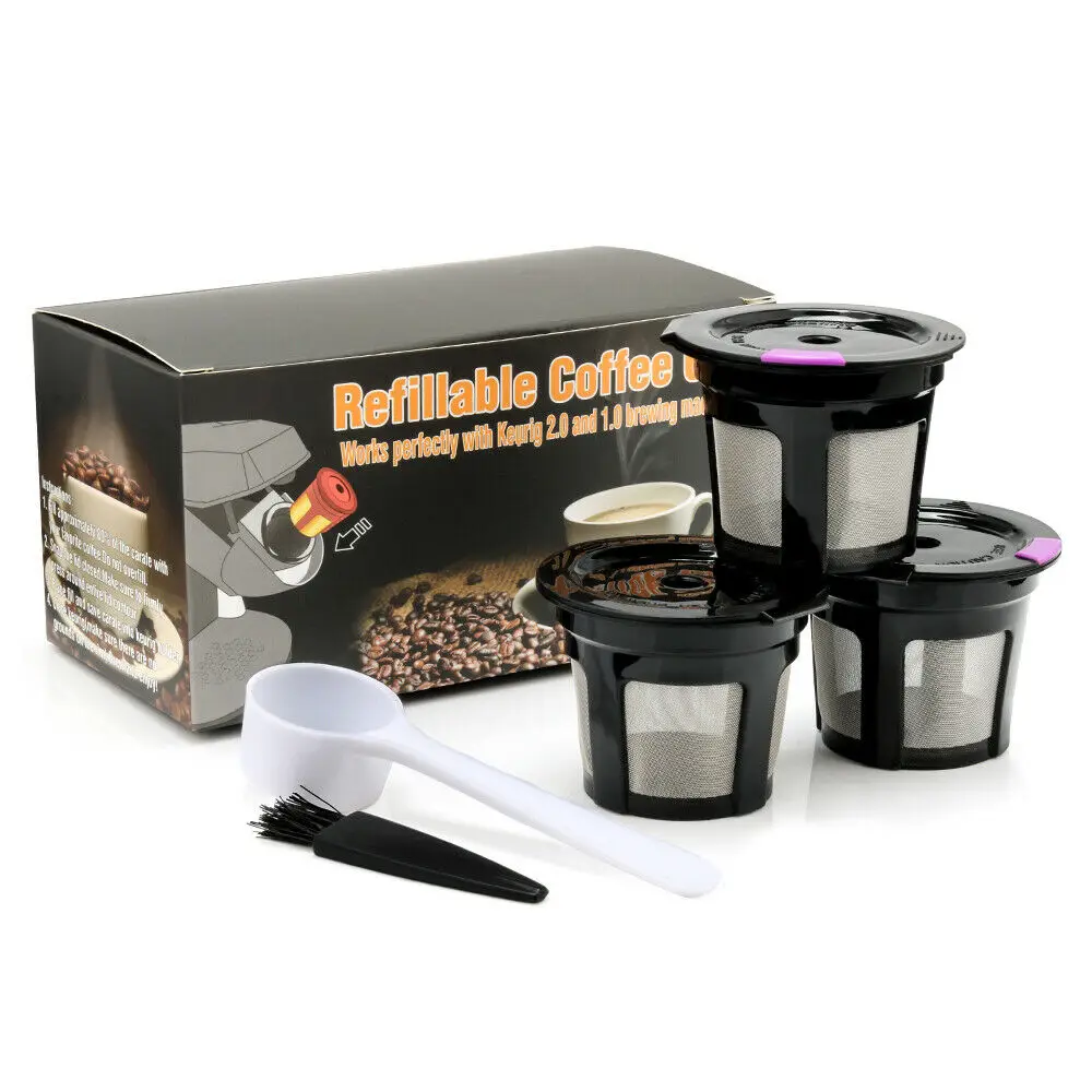 Кофе K-Cup Pod Фильтры совместимые с Keurig 1,0& 2,0 K чашка кофе многоразовые кофейные фильтры для многократного использования корзины - Цвет: 3pcs