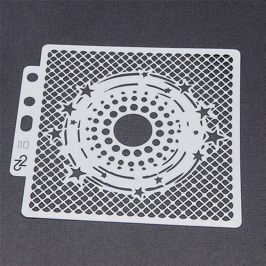 13x14 см звезды диафрагмы Скрап Трафареты спрей Пластик пресс-форм щит форма для