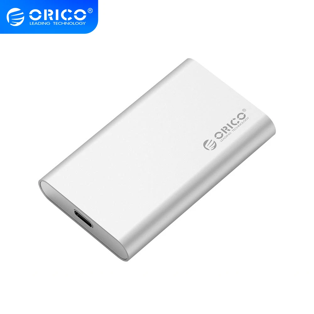Алюминиевый мини mSATA SSD корпус ORICO Type-C USB3.1 6 Гбит/с высокоскоростной USB C чехол винт