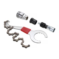 4pcsset mountain bike repair tool kits bicycle chain removal bracket remover freewheel crank puller outdoor bike tools